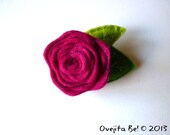 Felt rose brooch, large - Choose your colour