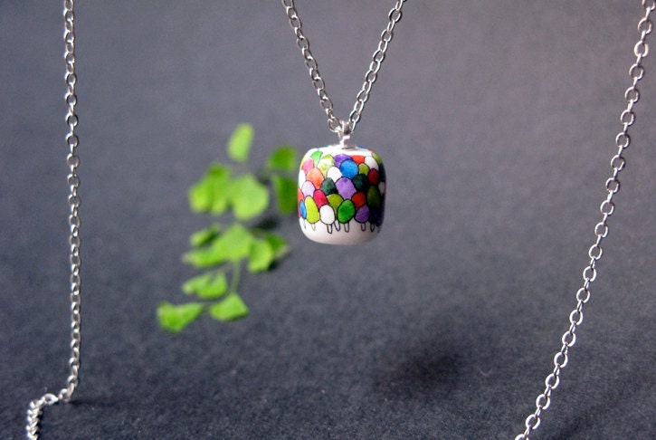 RESERVED - Necklace pearl "forêt"