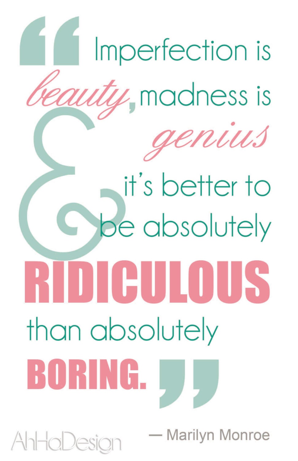 Marilyn Monroe Quote - 11 x 17 Print