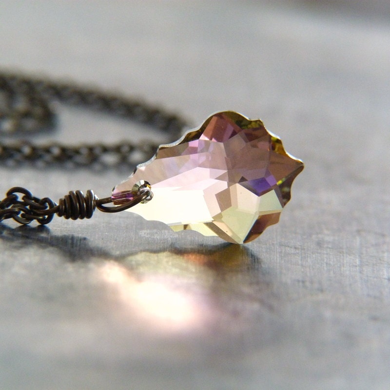 Purple Haze - Swarovski Baroque Crystal Pendant Necklace