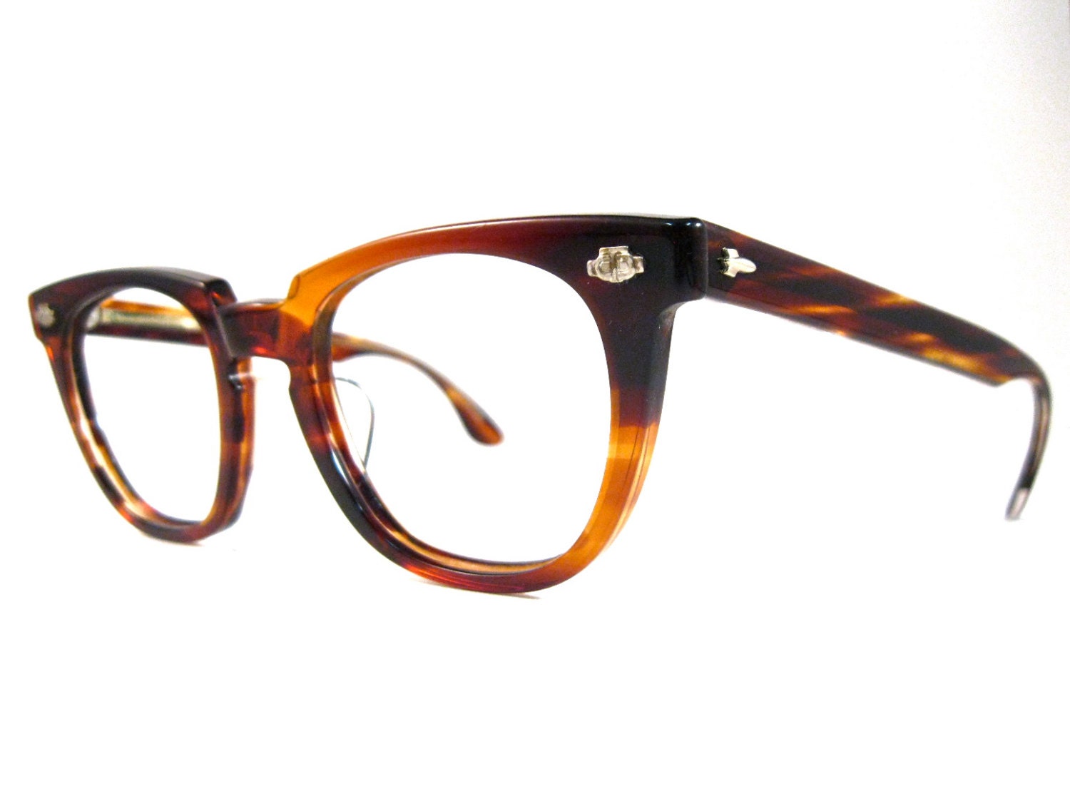 horn rimmed tortoiseshell eyeglasses frames. vintage by holdenism