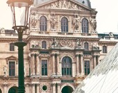 Paris Photography Louvre 8 x 12 Print. Paris Street Lamps, Vintage, Neutral, City of Light, Black, Louvre, Paris Architecture, Still Life