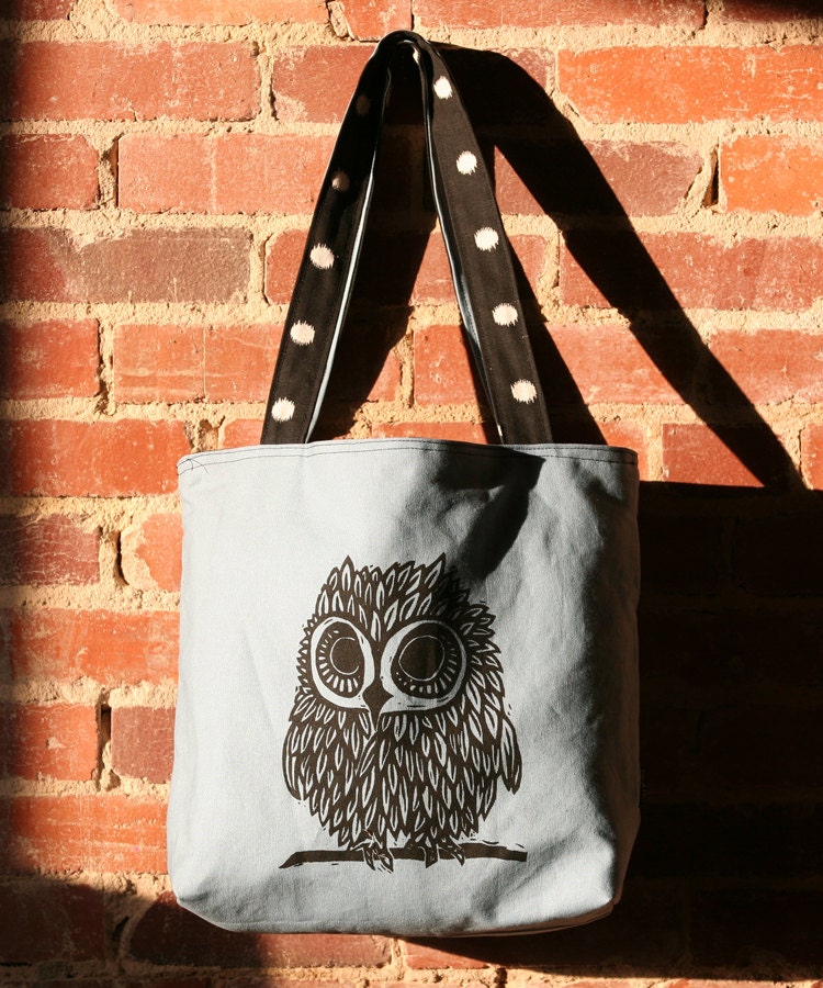 Hand made Owl Tote Bag
