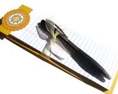 Rustic Sunshine Magnetic Notepad with Pen Handmade Grocery List Magnet Pad Stamped Shopping List