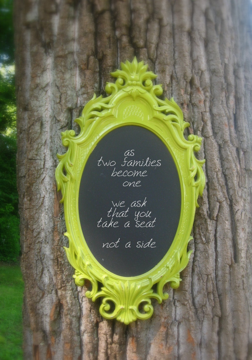 Green Wedding Chalkboard Farmhouse Chic