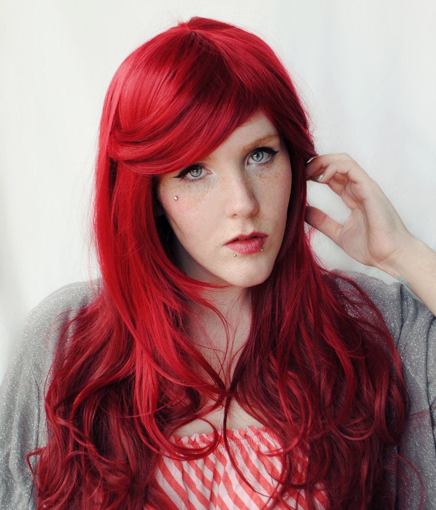 SALE - CHERRY BLOSSOM wig // Red Auburn Hair // Wavy Long wig