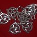 Silver Tone Celtic Knot Charm Pendants 35x27mm(1-3/8"x1-1/8"), sold per packet of 5