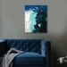 abstract painting - acrylic on canvas - textural paint - blue teal - pearlescent paint - drips