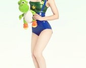 Rubber Latex Luigi Inspired Cosplay Costume