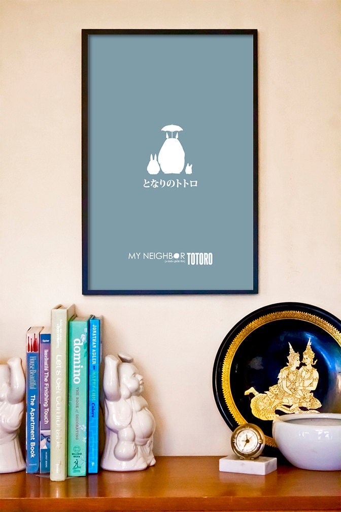 My Neighbor Totoro // Minimalist Forest Spirit Movie Poster // 11x17 Miyazaki and Ghibli Art Print