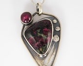 Russian Eudialyte Star Ruby in Sterling Pendant