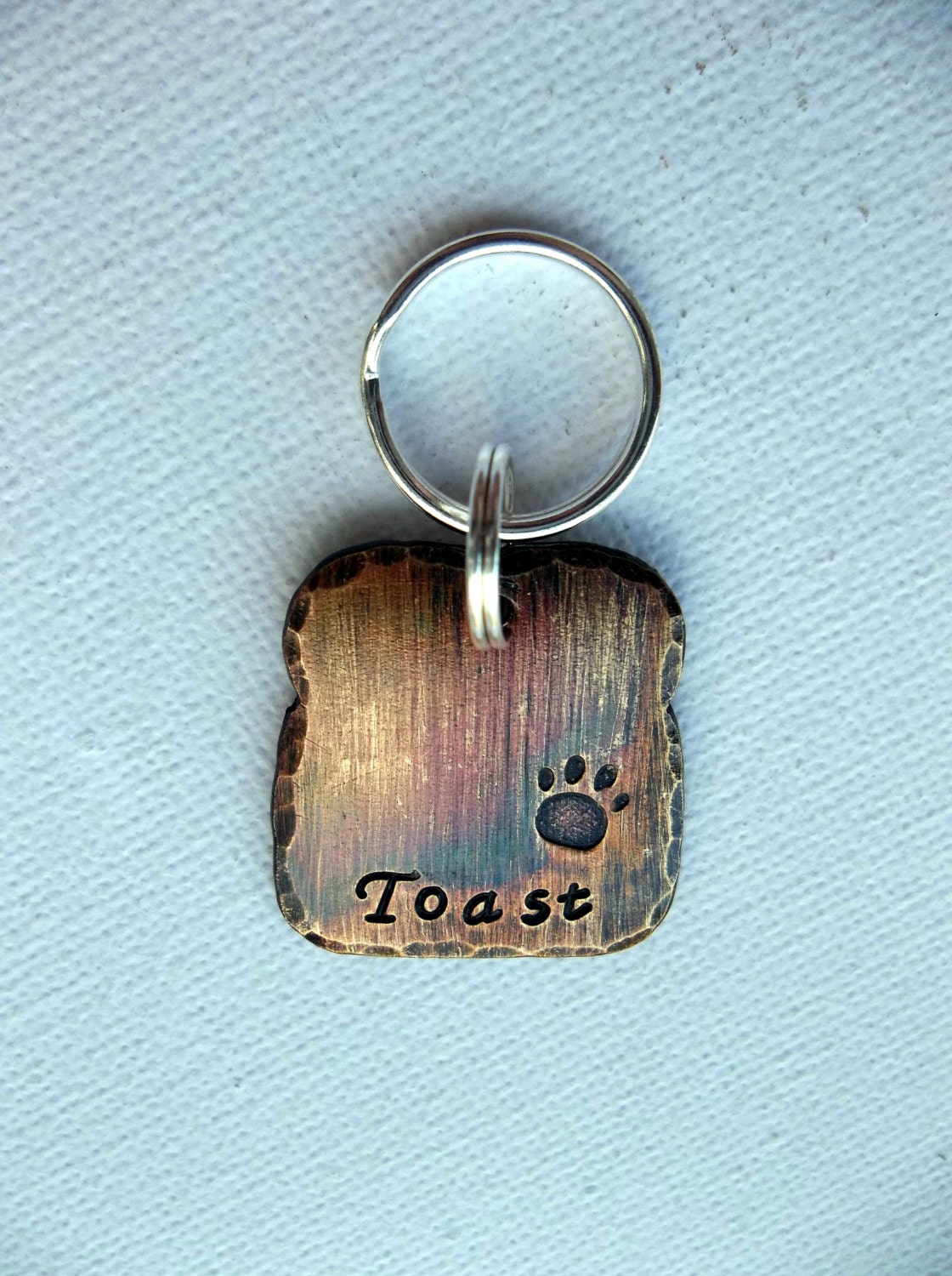 Toast Pet ID Tag -Tags Toast Shape tag (customizable)
