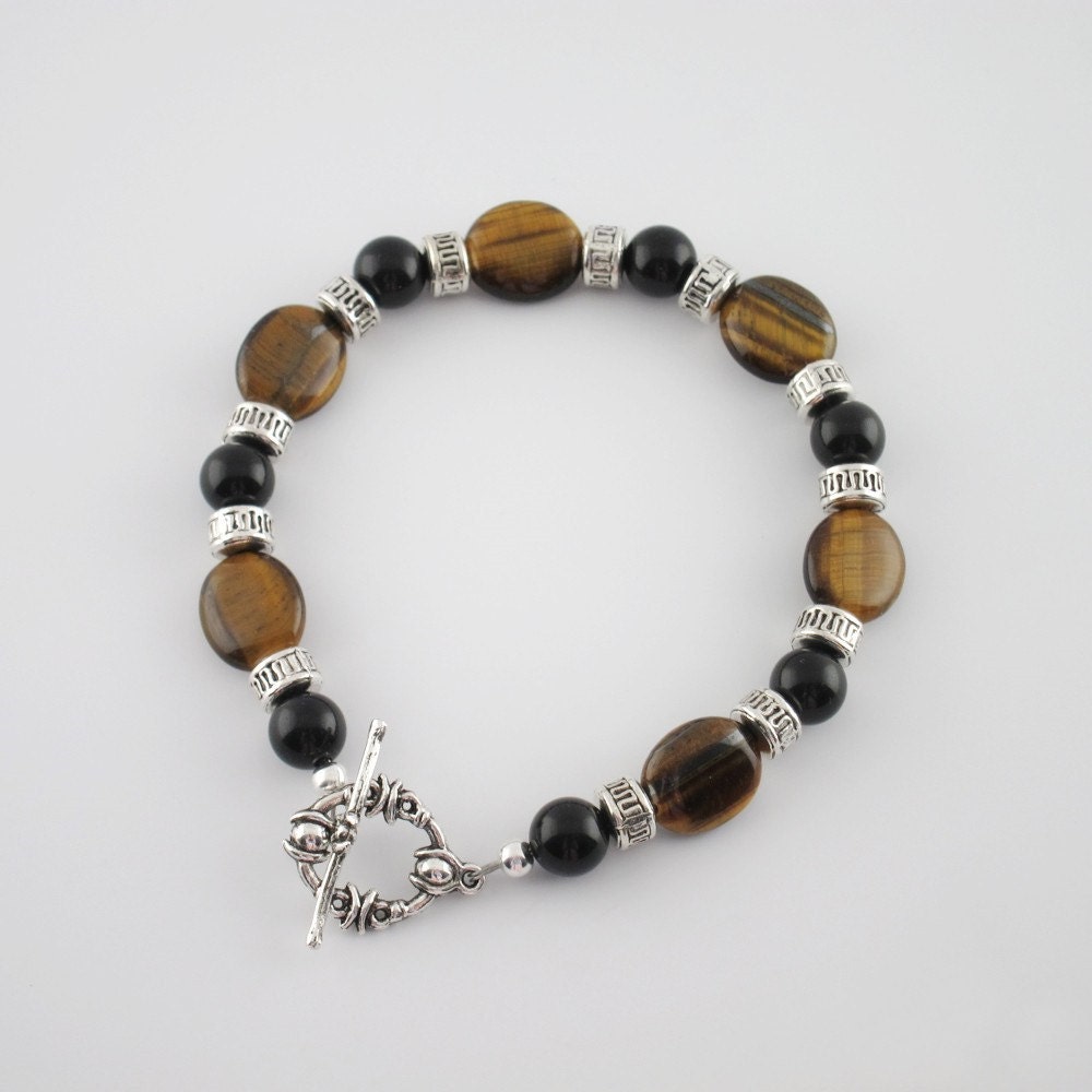 Tiger Eye Men's Natural Gemstone Bracelet