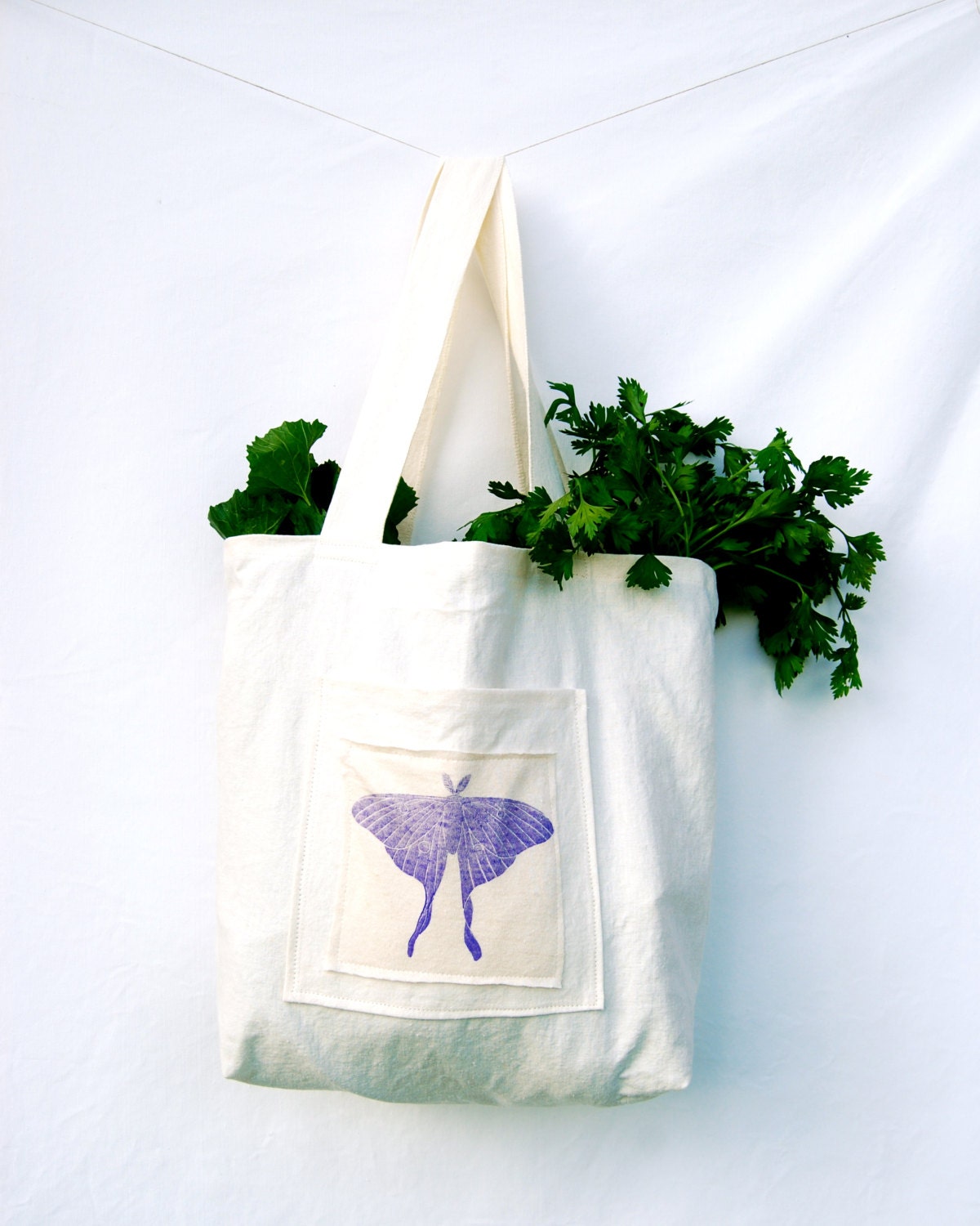 Grocery Bag - Tote Bag - Organic Cotton Hemp - Cloth Bag - Reusable Bag - Farmers Market - Eco Friendly