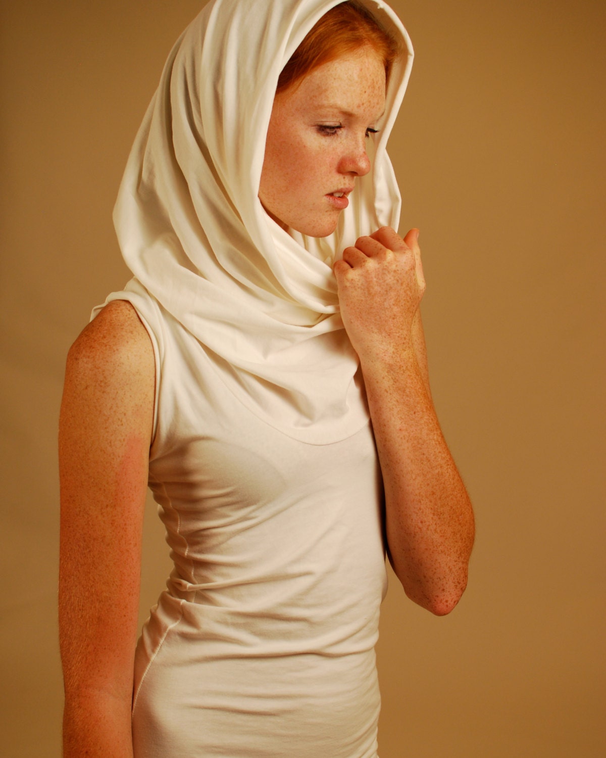 Tunic Length Shirt - Sleeveless - Cowl - Hoodie - Several Colors - Eco Friendly -  Organic Clothing