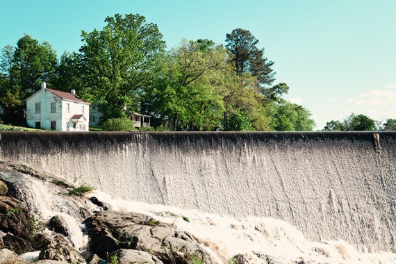 Landscape Photo - 8x12 Fine Art Photography, Murray's Mill, house, Catawba, North Carolina, mill, rural, historic, waterfall