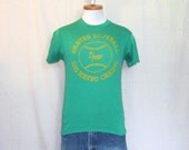 Vintage Buttery Soft 1981 BRAVES SOFTBALL GRAPHIC High School Champs Sports Small 50/50 T-Shirt
