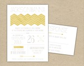 Arrow Chevron Wedding Invitation template set - tribal. hipster. western. indie. modern(1002)