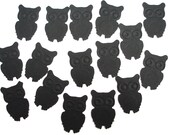 100 Black Owl punch die cut confetti embellishments - No487