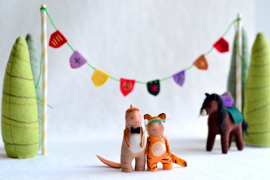 custom wedding cake topper - animal cake topper - character portrait