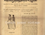 vintage french women's paper l'art dans le costume 1891 / paper ephemera / victorian / FREE SHIP
