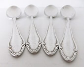 Four Antique Silver Teaspoons. Richard Koeberlin teaspoons. Silver Flatware. Silver Cutlery. Antique Silver Flatware. Set of Four Teaspoons.