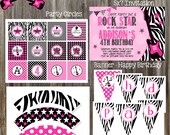 Rock Star Birthday Party Package - Girl DIY Printable Il_170x135