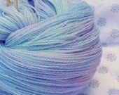 Lace Yarn, hand dyed, merino wool, machine washable 100g, blue, pink,