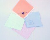 Ladies Hankies, Spring Accessories, Retro Wedding / Blue / Lilac / Peach / Green