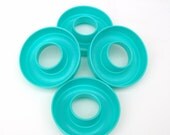 Plastic Jello Molds Round Turquoise 1950s Kitchen  Retro Kitchen Gadget