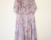 Wildflower Pastel 80s Floral Dress Grunge 70s