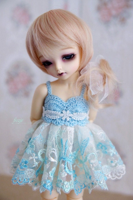 Light turquoise dress for TINY bjd LittleFee
