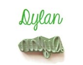 Custom Cursive Name Stamp (up to 5 letters) - Cling Rubber Stamp