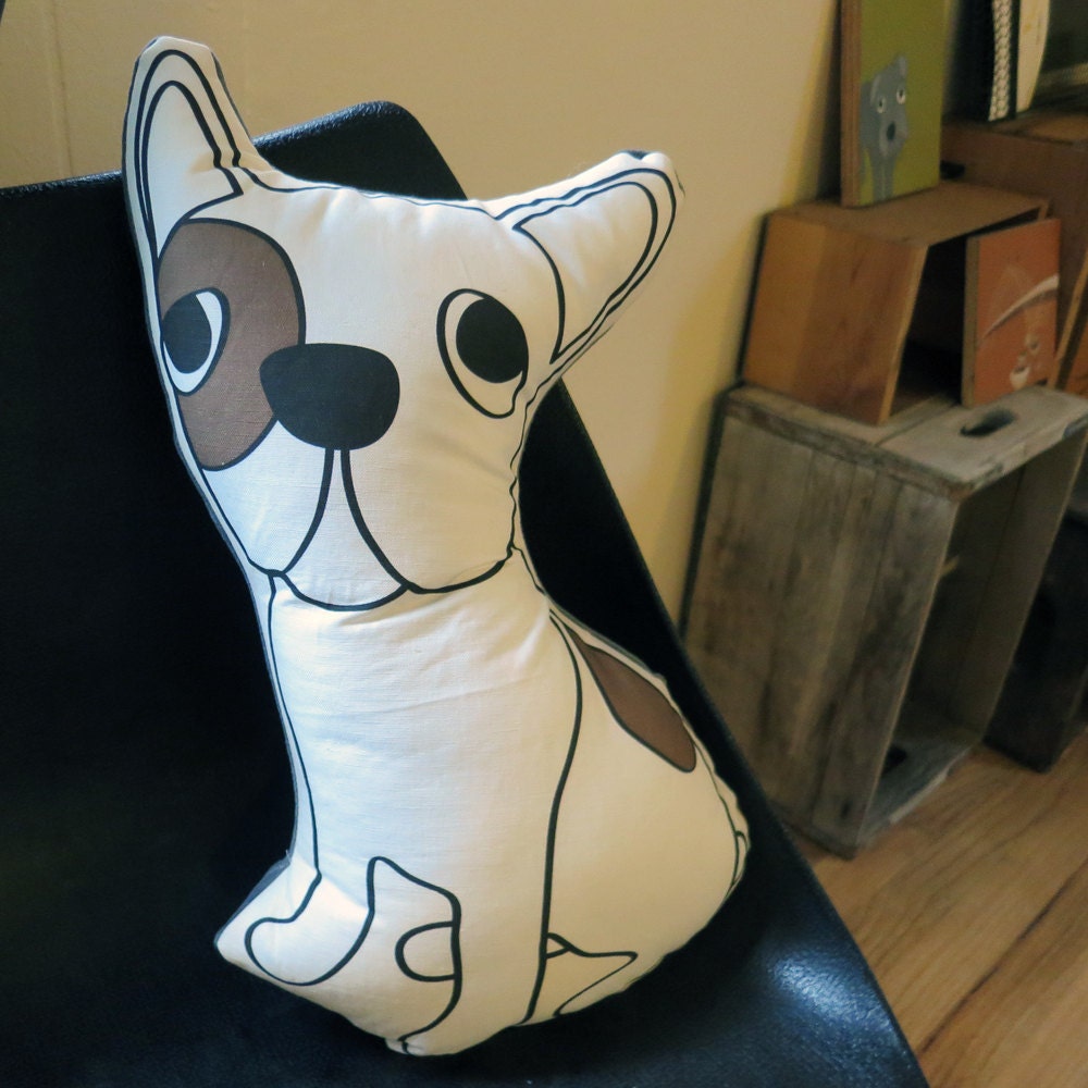 French Bulldog Pillow // Dog Shaped Pillow