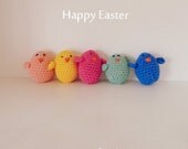 Easter Crochet Pattern eggs & baby chicks Amigurumi tutorial PDF ebook - playful egg box TOY kids will love