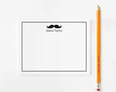 Moustache Stationery // Moustache stationary // Boys Stationary