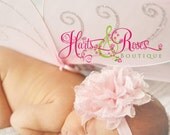 Pink Baby Headband..Shabby Chic Baby Headband.Newborn Headband..Infant.Vintage Inspired Baby Girl Headband..15% Off ur order.
