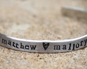 Hand Stamped Jewelry - personalized cuff bracelet - customized jewelry  Personalized jewelry - SaLe