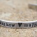 Hand Stamped Jewelry - personalized cuff bracelet - customized jewelry  Personalized jewelry - SaLe