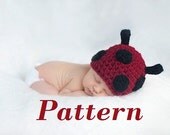 PATTERN ONLY-Baby Ladybug Crochet Hat Pattern-Newborn-Toddler sizes