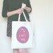 Custom Knitting Craft or Book Bag Cotton Canvas Tote Drawstring Bag