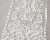Two Birds in One Tree - Instant Download PDF cross-stitch pattern