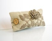 Eco Friendly Linen Rose Sunglasses Case, Eyeglasses Case