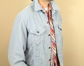70s LEVIS Mens Light Blue Corduroy Jacket