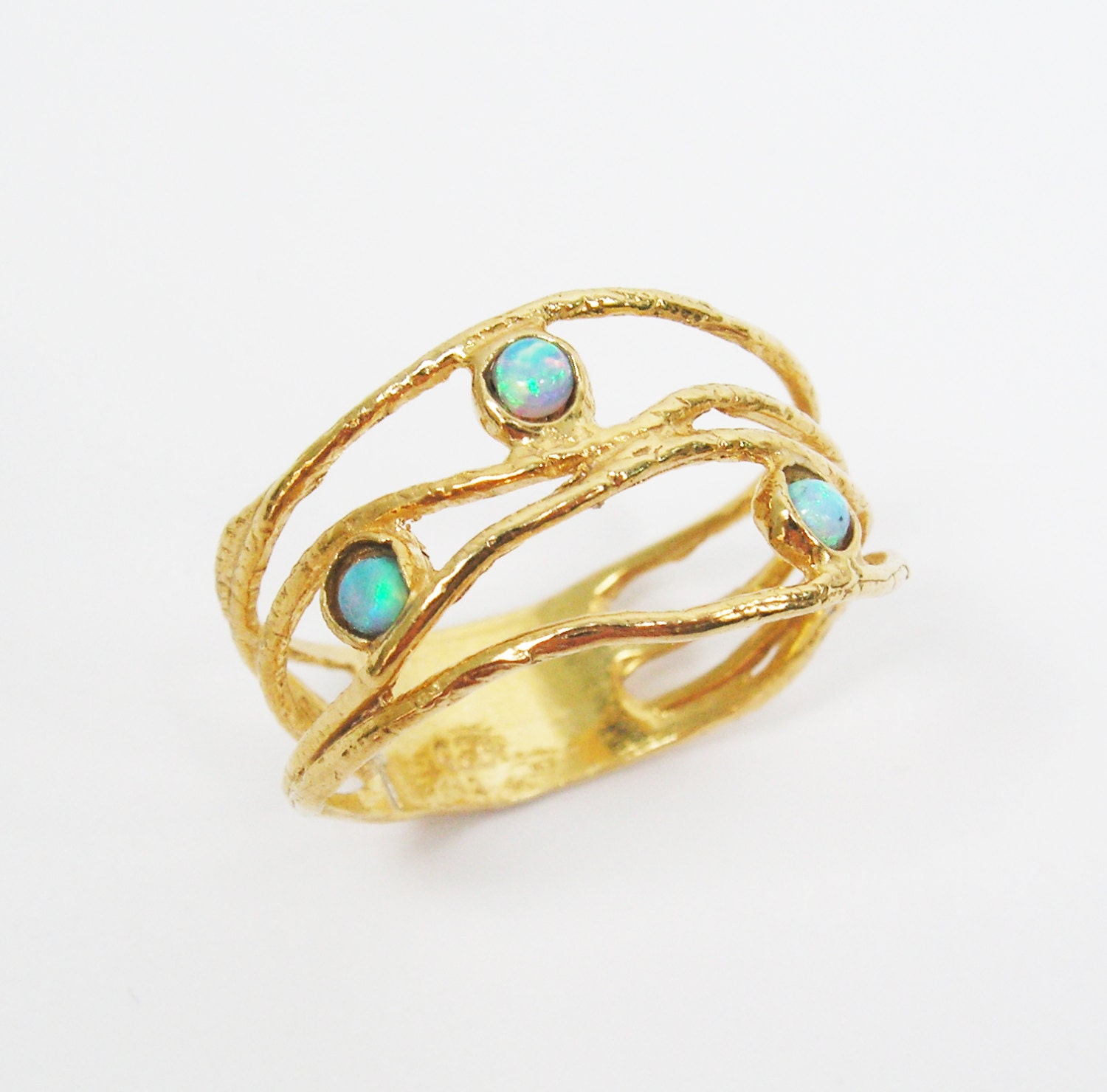 14k yellow gold Opal ring. gift for her, opal jewelry, romantic gift ideas
