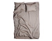 Duvet set Queen Linen duvet cover & pillowcases Wooden dream by Lovely Home Idea