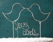 Love Birds Wedding Cake Topper