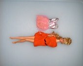 1970s FRANCIE Growin' Pretty Hair Doll / Bend & Click Legs / Japan / Barbie's Mod Cousin / Original Pink Dress / Extra Mini Dress