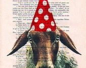 Giclee Prints posters Acrylic paintings Illustration Original Drawing Mixed Media Art digital typography Valentine's Day: Party Sheep 1
