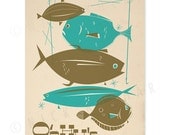 Sea Life Abounds - 12x18 Retro Hawaii Print